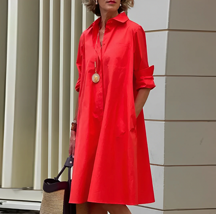 Alejandra | Vestido Midi Mujer Manga Larga