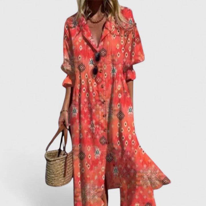 Ana | Vestido Midi Mujer Manga Larga