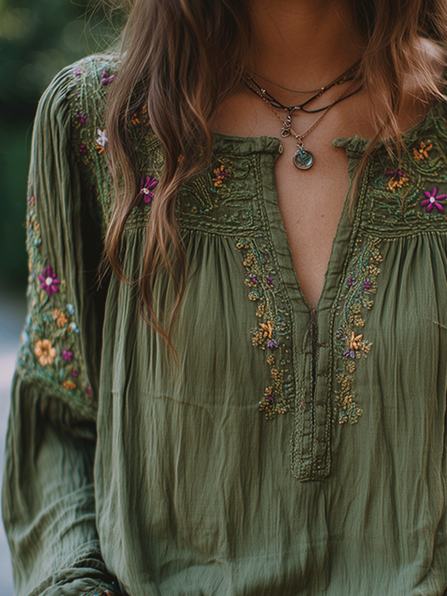 Beatriz | Blusa Mujer Bordada Estilo Boho