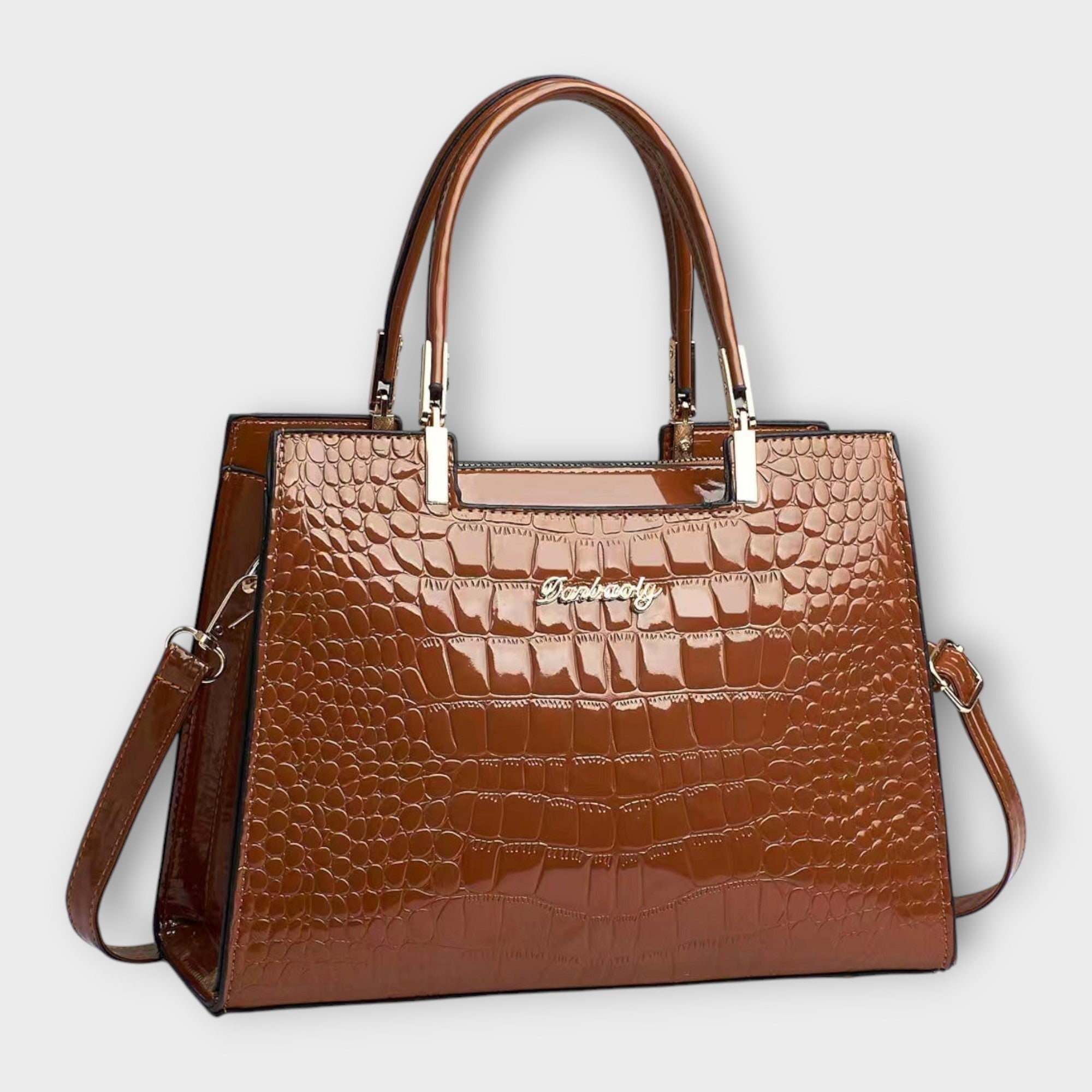 Camila | Bolso Tote Mujer Charol Textura Cocodrilo