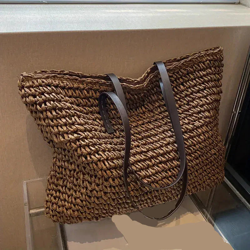 Camila | Bolso Tote Rafia Trenzada Moda Mujer
