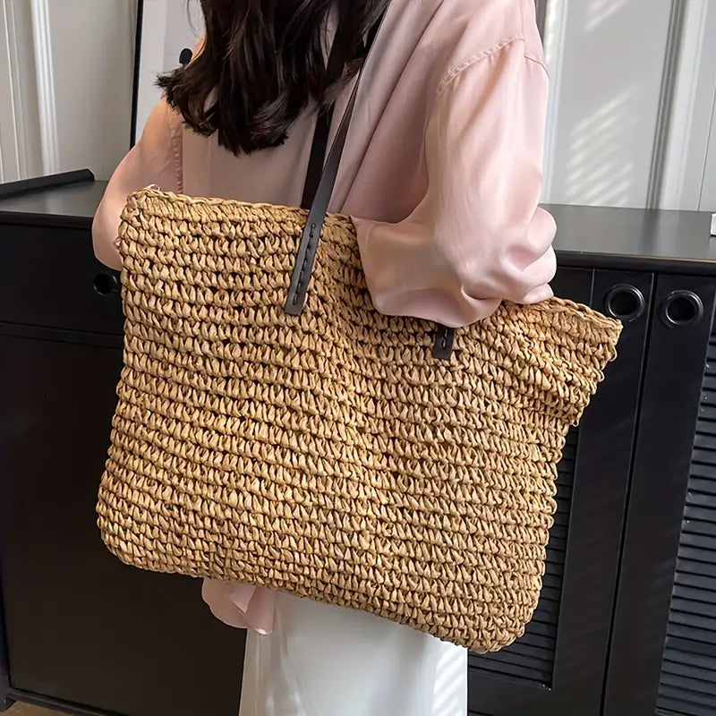 Camila | Bolso Tote Rafia Trenzada Moda Mujer