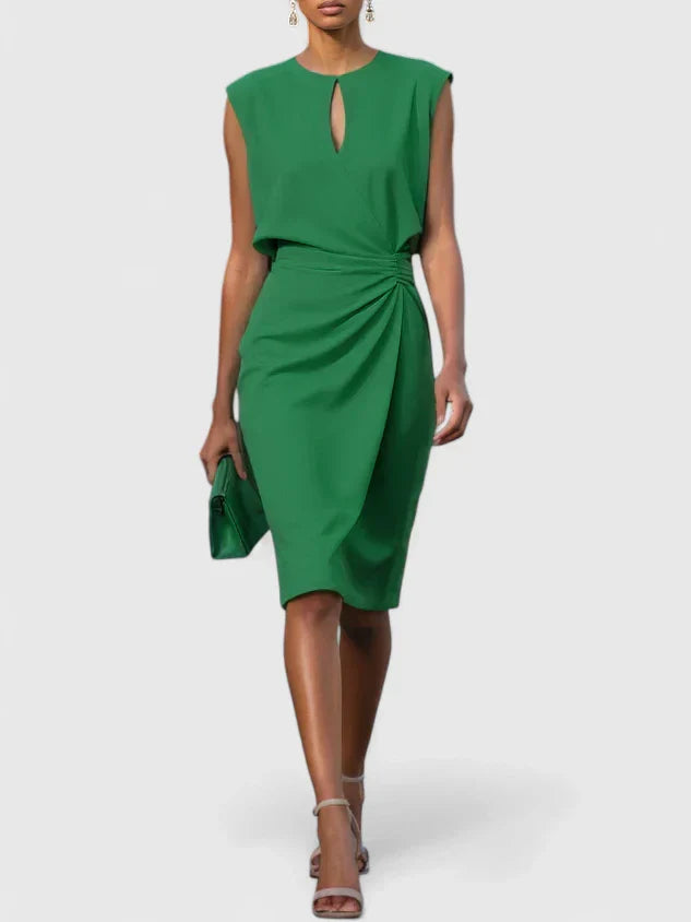 Cristina | Vestido Midi Mujer con Fruncido Invitada