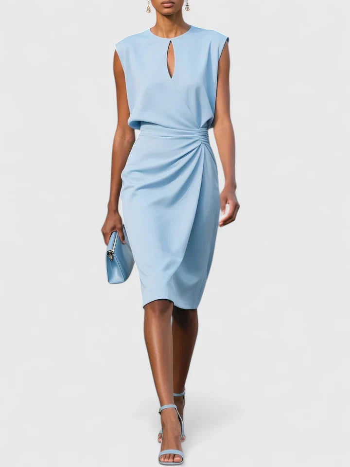Cristina | Vestido Midi Mujer con Fruncido Invitada