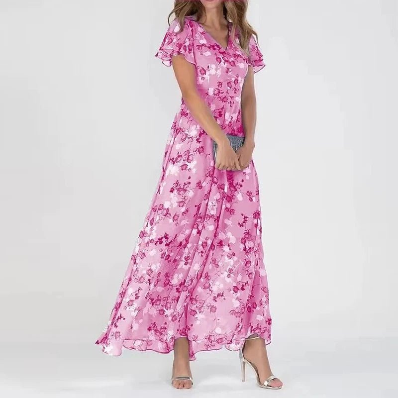 Lara | Vestido Maxi Mujer Manga Corta