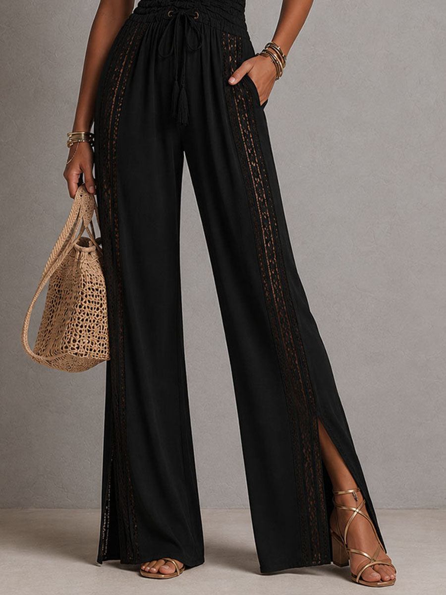 María | Mono Mujer Pantalón Ancho Encaje Halter