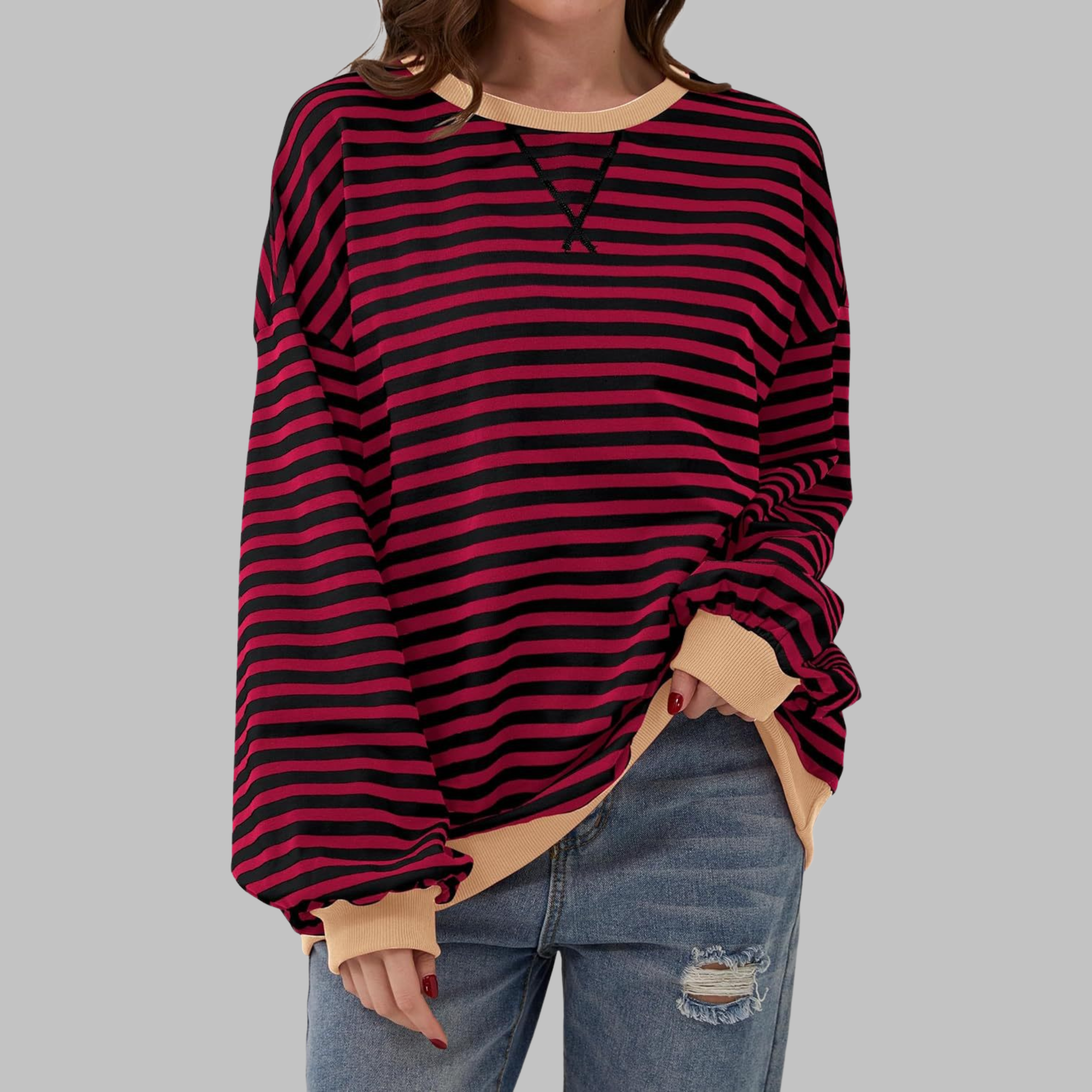 María | Sudadera Ropa Mujer Rayas Moda