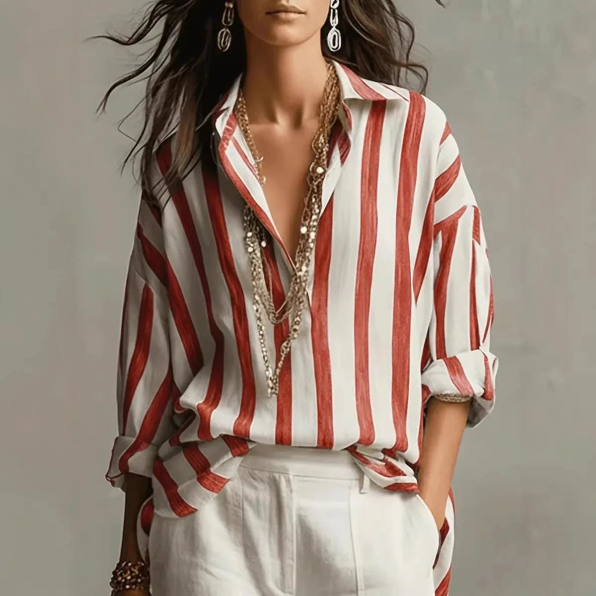 Marta | Blusa Mujer Rayas Manga Larga