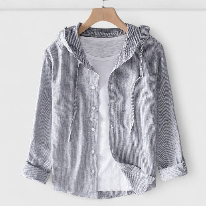 Marta | Camisa Rayas con Capucha Mujer Moda