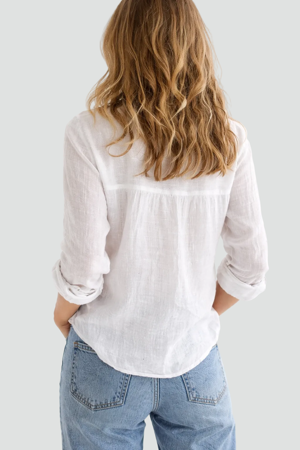 Sofía | Blusa Mujer Lino Manga Larga