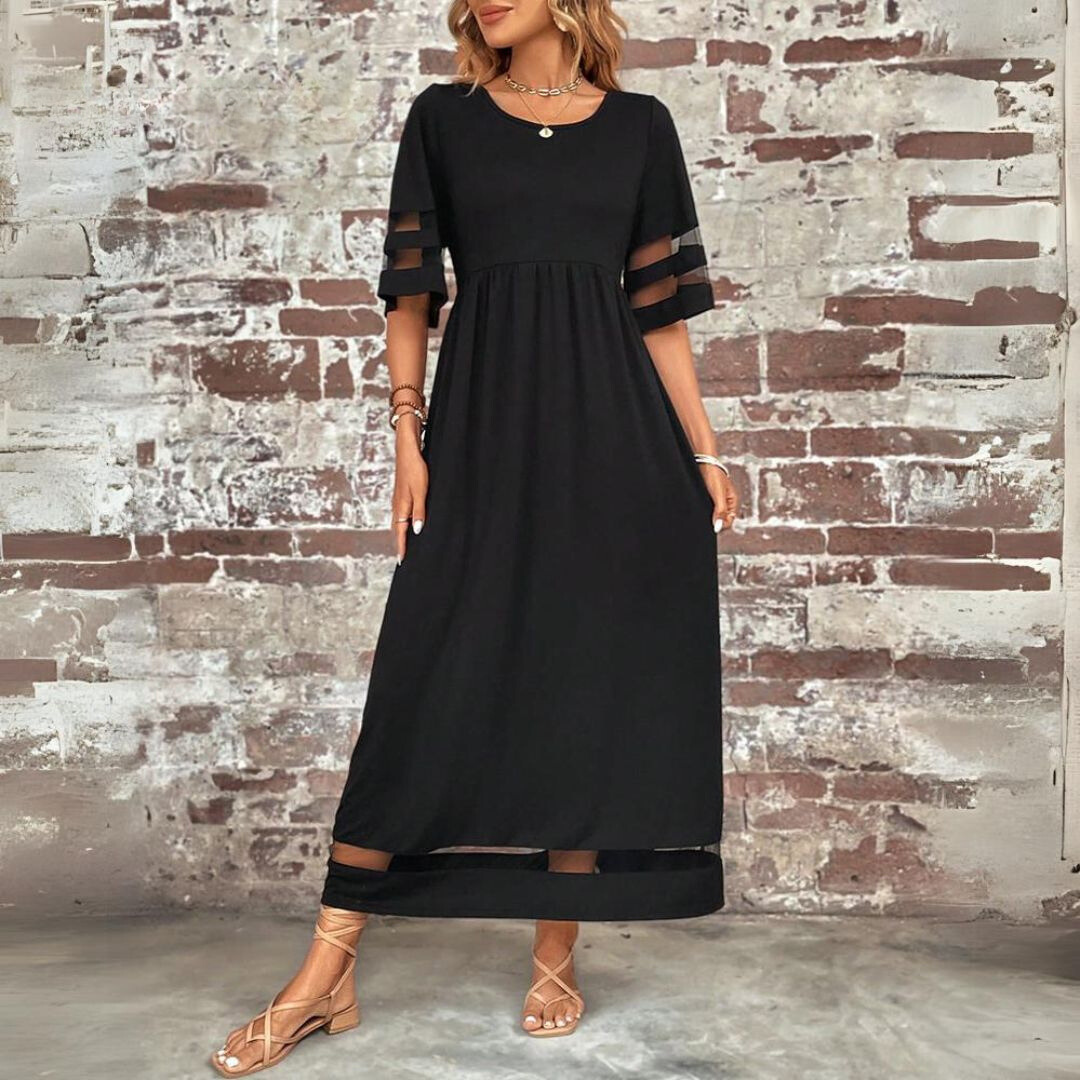 Teresa | Vestido Midi Maxi Mujer con Malla