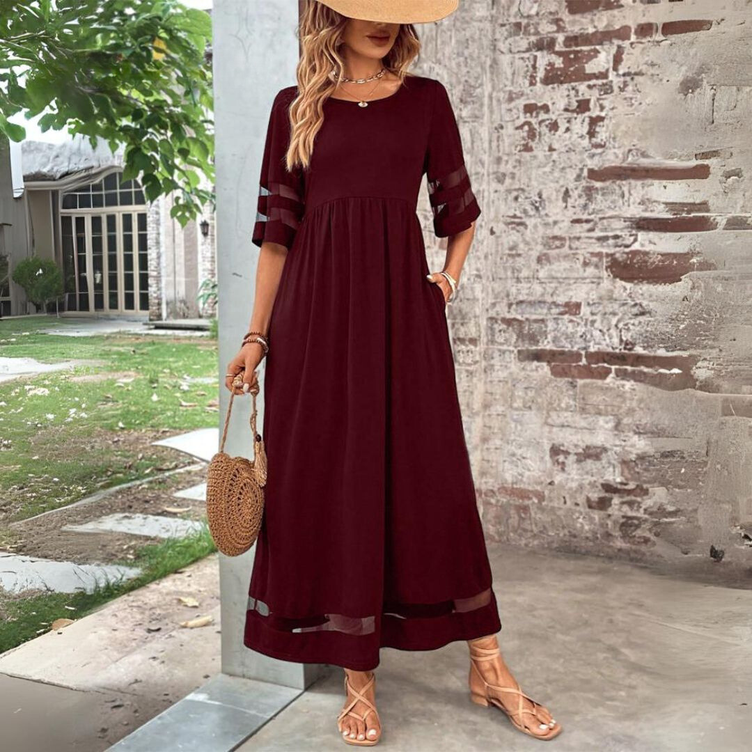 Teresa | Vestido Midi Maxi Mujer con Malla