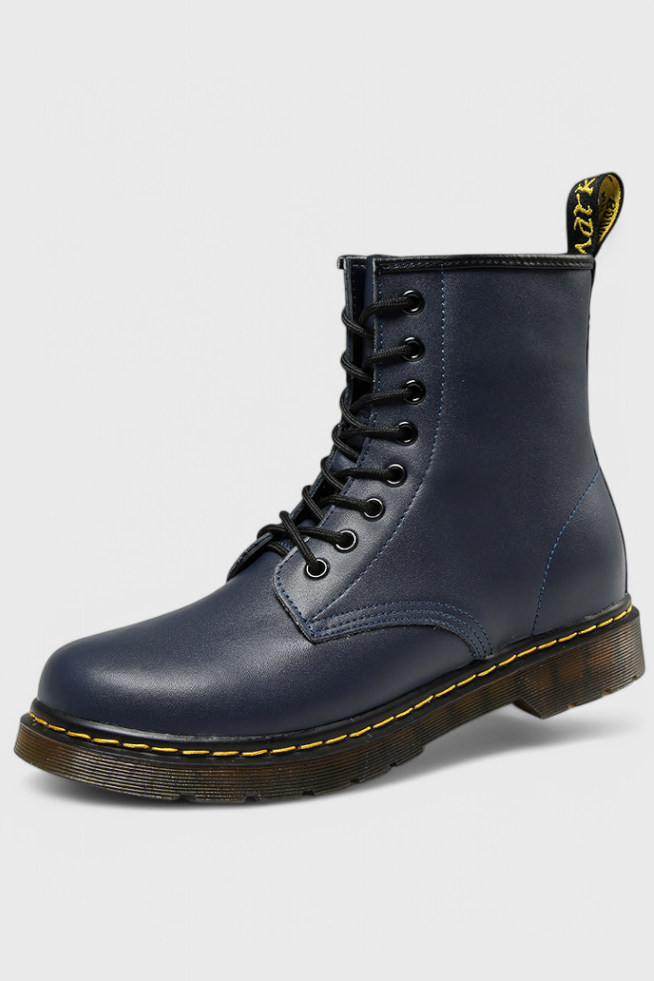 Toni | Botas Militares Negras de Cordones