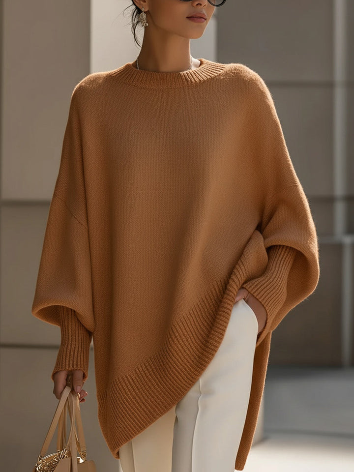 Leila | Suéter Oversize Cuello Redondo Punto Cremoso