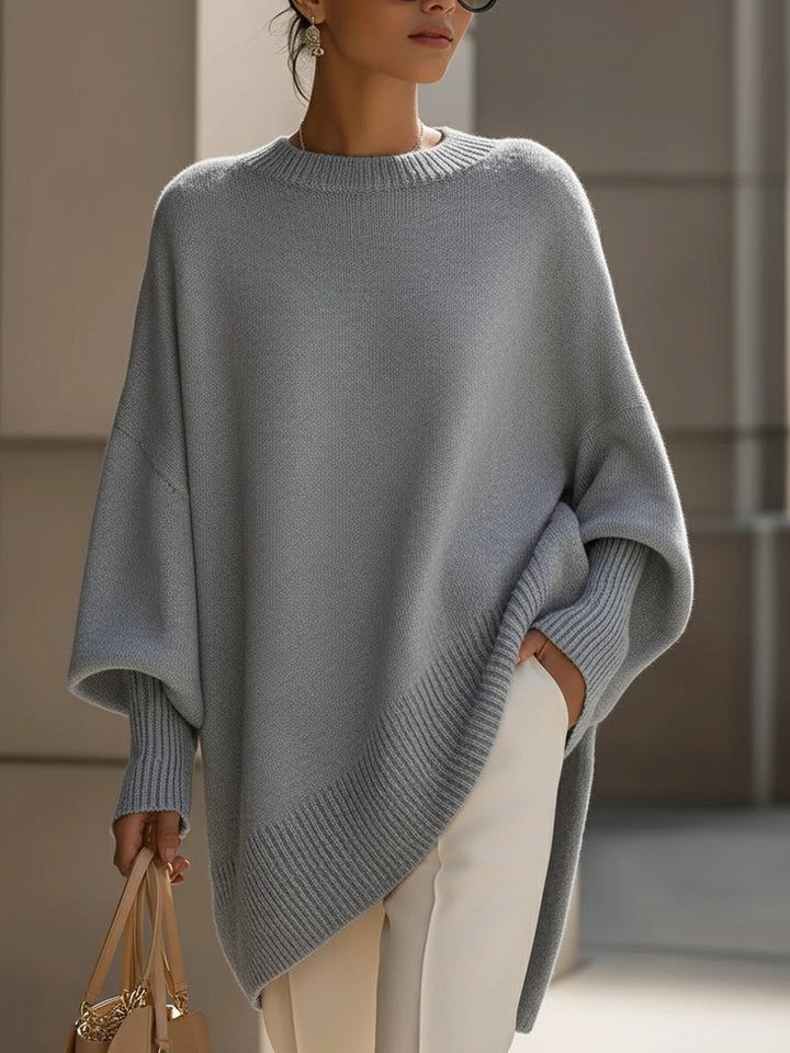 Leila | Suéter Oversize Cuello Redondo Punto Cremoso