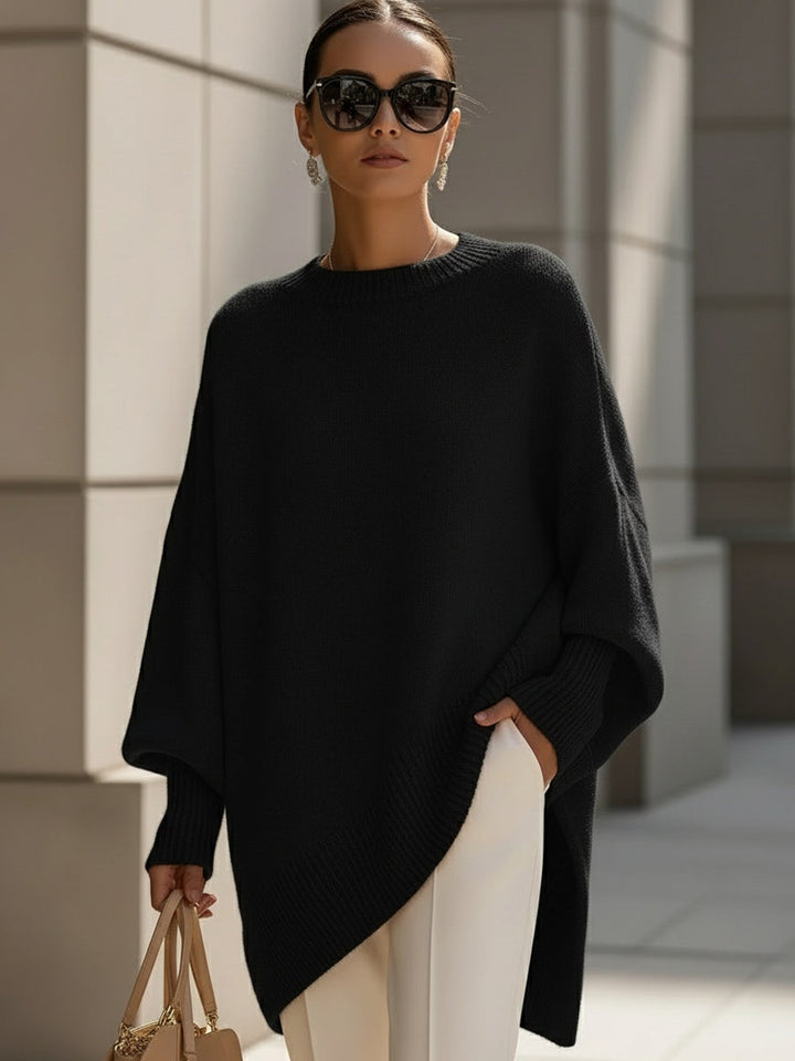 Leila | Suéter Oversize Cuello Redondo Punto Cremoso