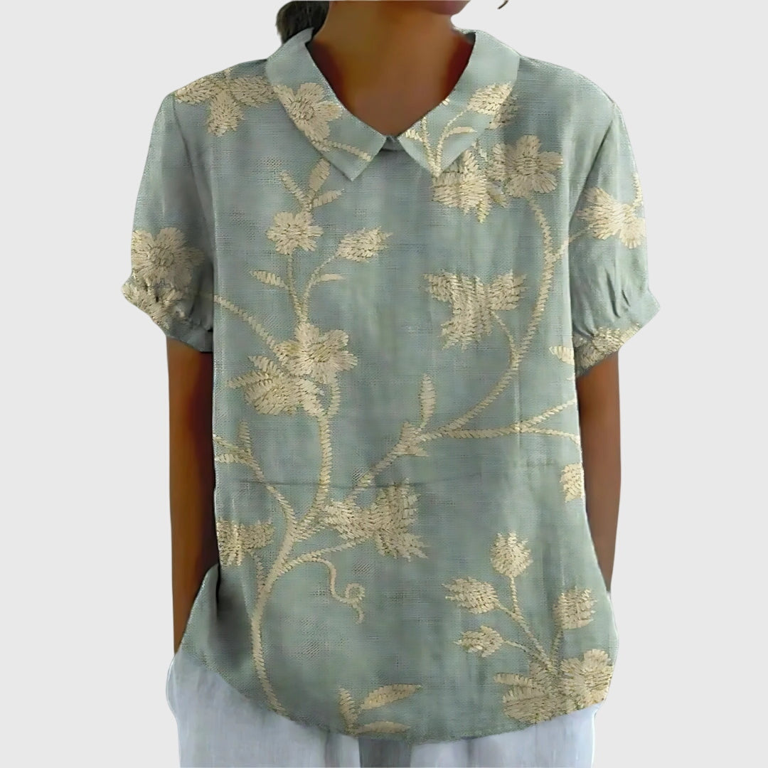 Alba | Blusa Mujer Bordada Manga Corta