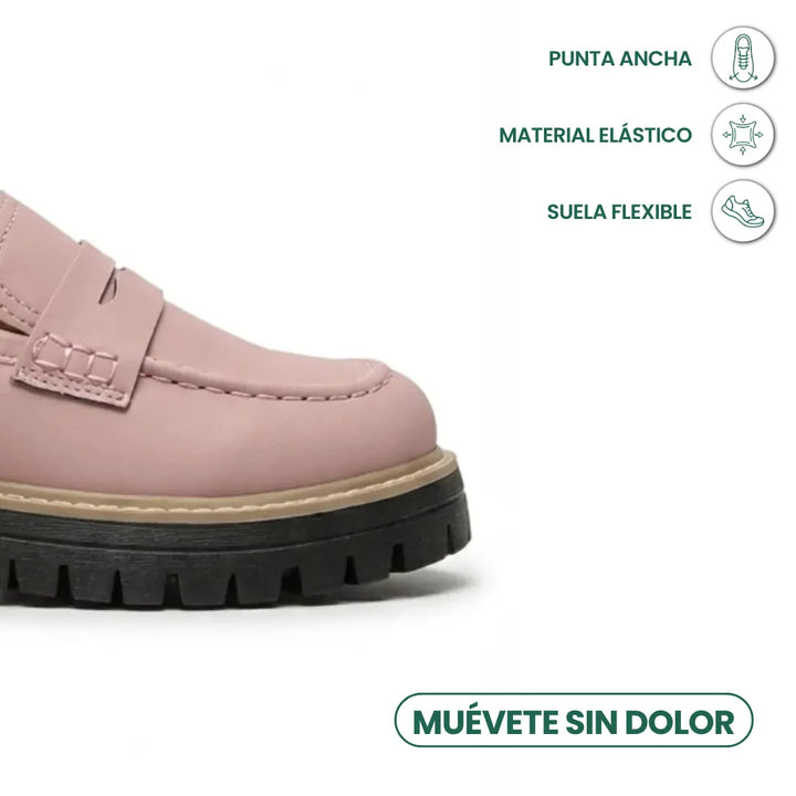 Alba | Mocasines Mujer Piel Suela Gruesa Punta Cosida