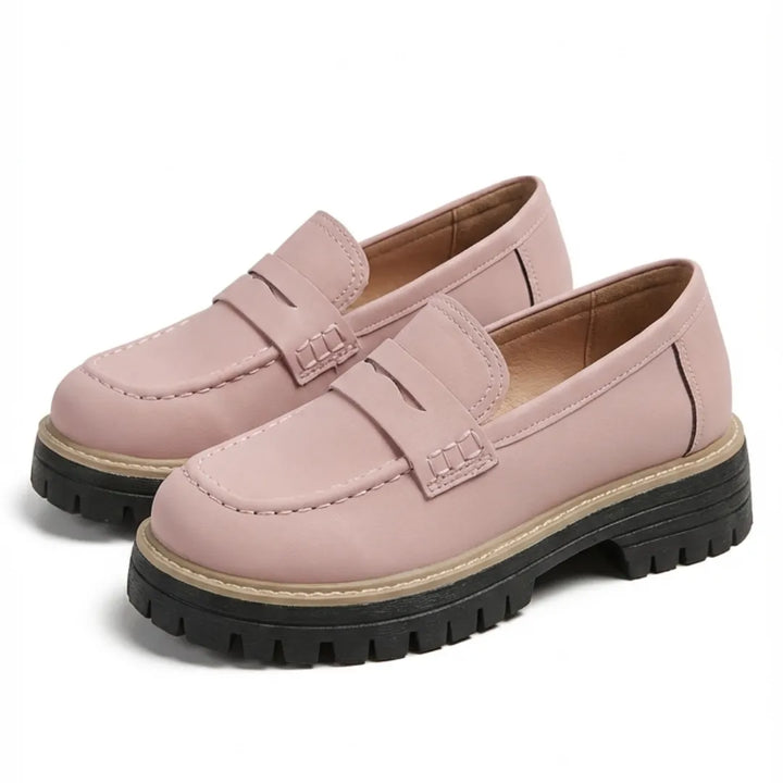 Alba | Mocasines Mujer Piel Suela Gruesa Punta Cosida