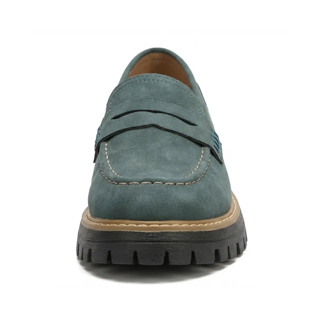 Alba | Mocasines Mujer Piel Suela Gruesa Punta Cosida