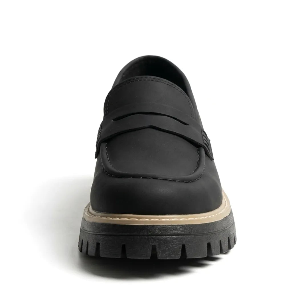 Alba | Mocasines Mujer Piel Suela Gruesa Punta Cosida