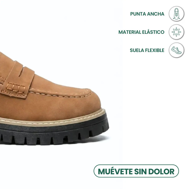 Alba | Mocasines Mujer Piel Suela Gruesa Punta Cosida