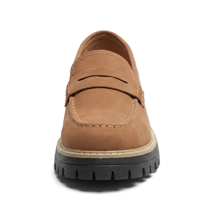 Alba | Mocasines Mujer Piel Suela Gruesa Punta Cosida