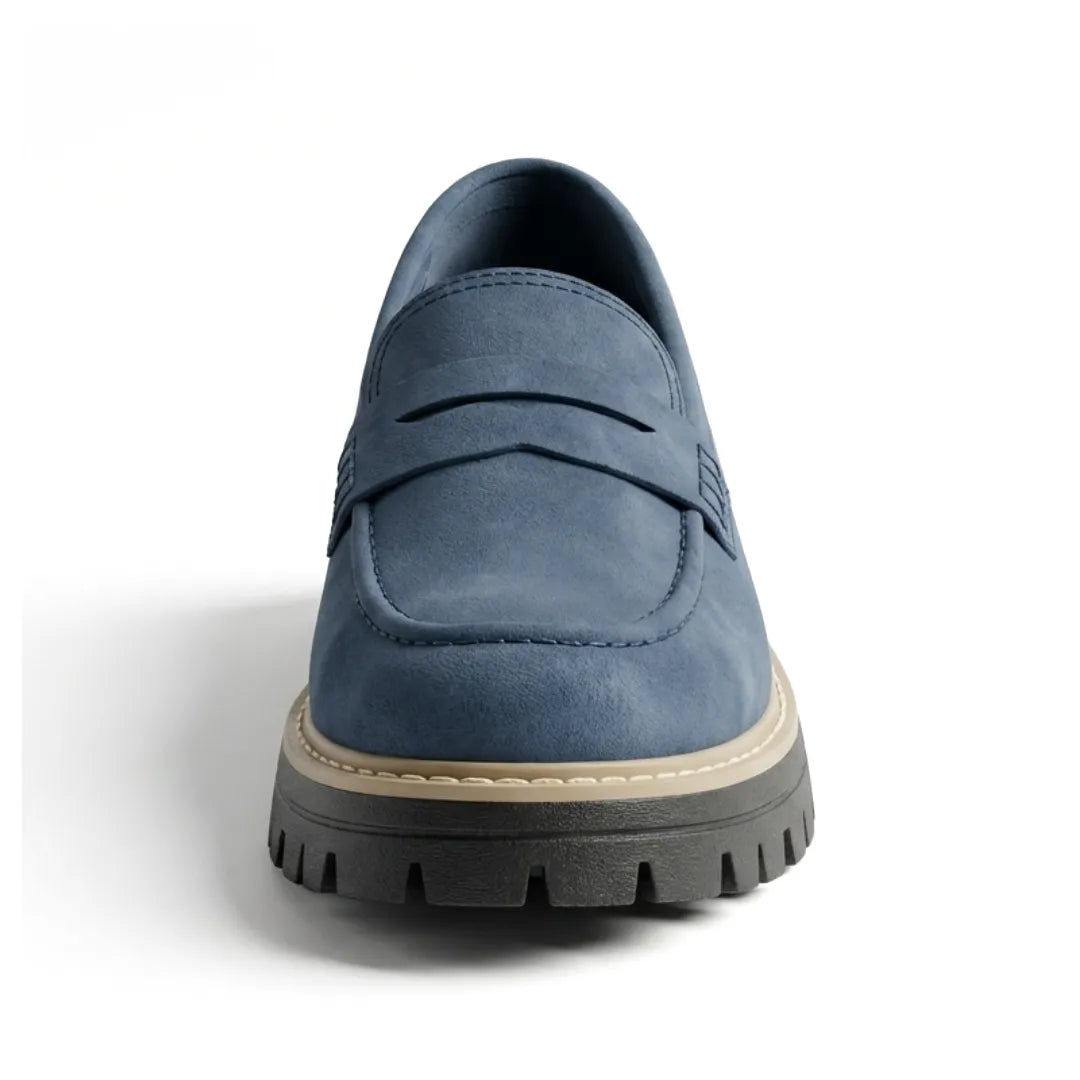 Alba | Mocasines Mujer Piel Suela Gruesa Punta Cosida