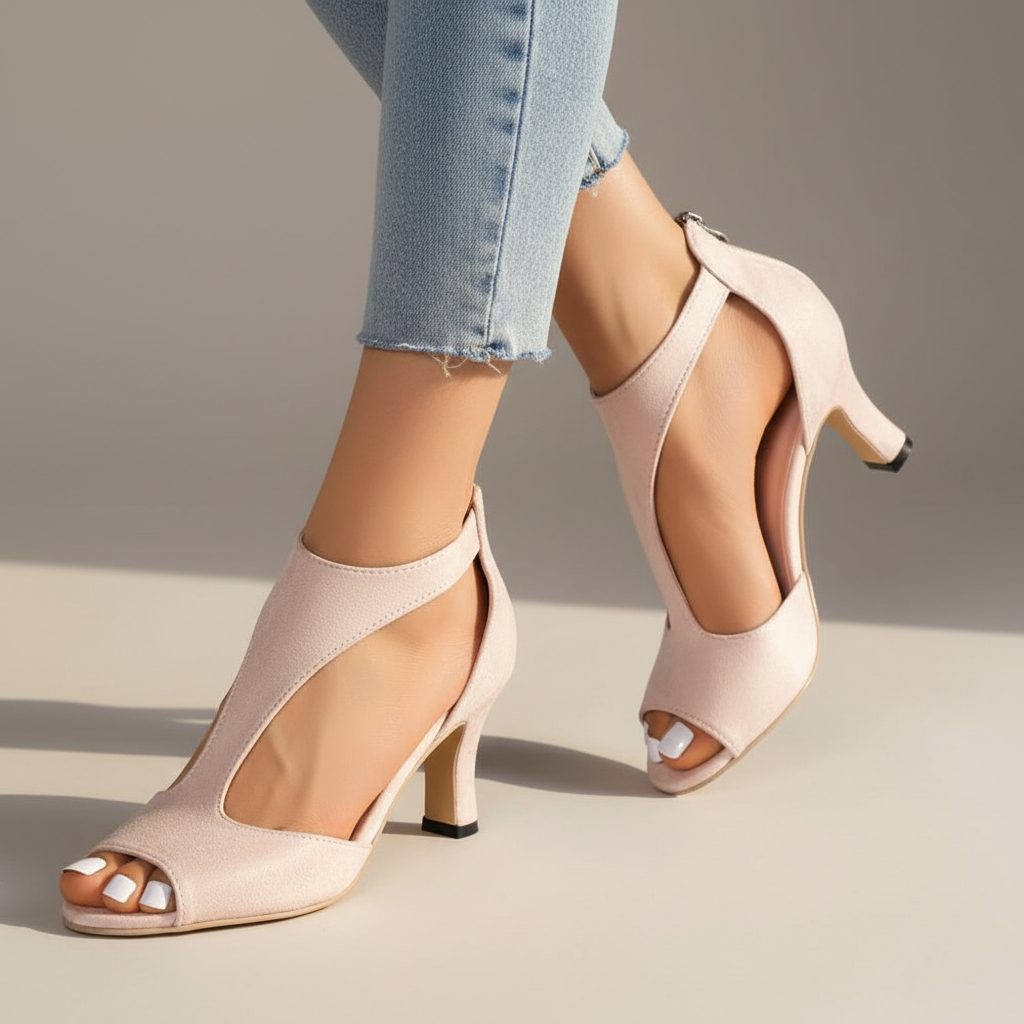 Alba | Sandalia Tacón Peep Toe Mujer