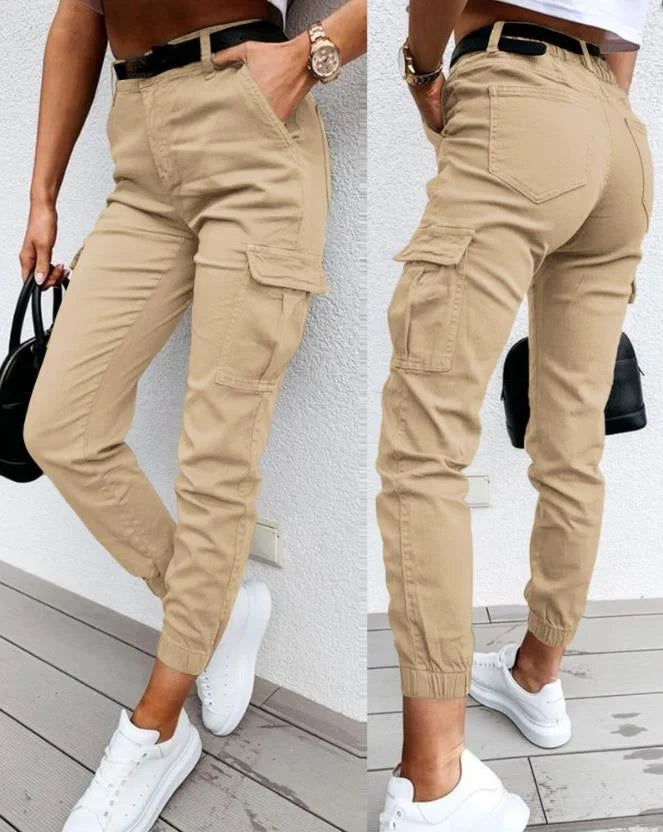 Alejandra | Pantalones Mujer Cargo Holgado con Cinturón