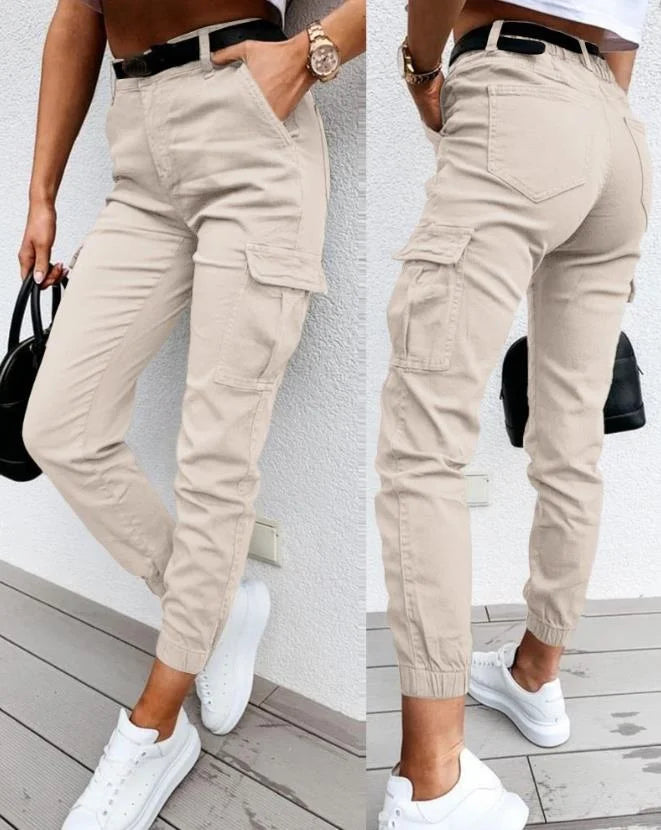 Alejandra | Pantalones Mujer Cargo Holgado con Cinturón