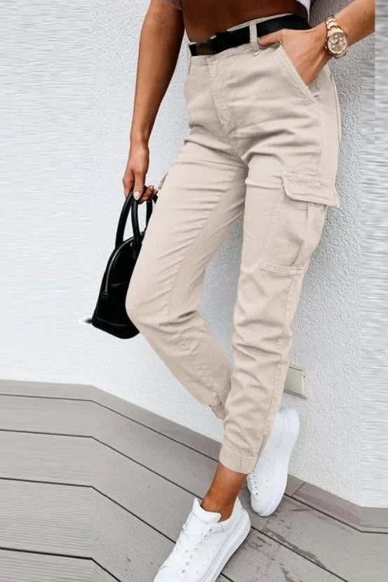 Alejandra | Pantalones Mujer Cargo Holgado con Cinturón