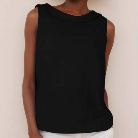 Amelia | Cuello Alto Lino Sin Mangas Mujer