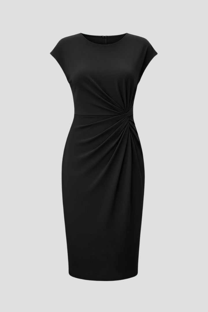 Amelia | Vestido Midi Mujer Manga Corta Nudo