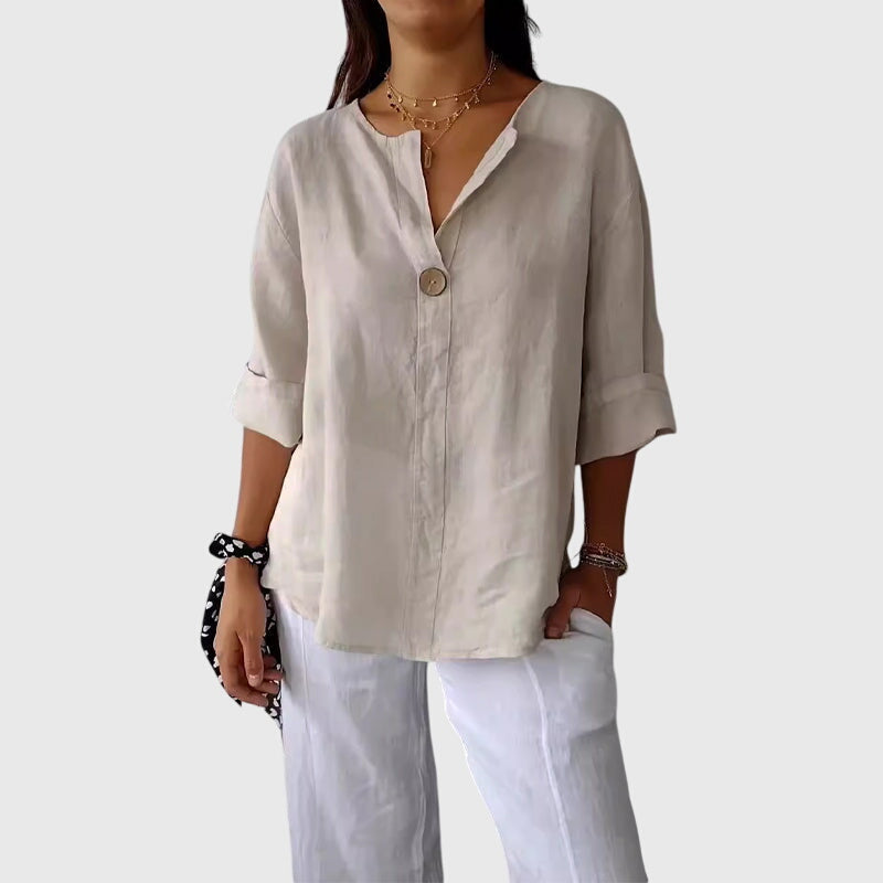 Ana | Blusa Mujer Manga Larga Lino