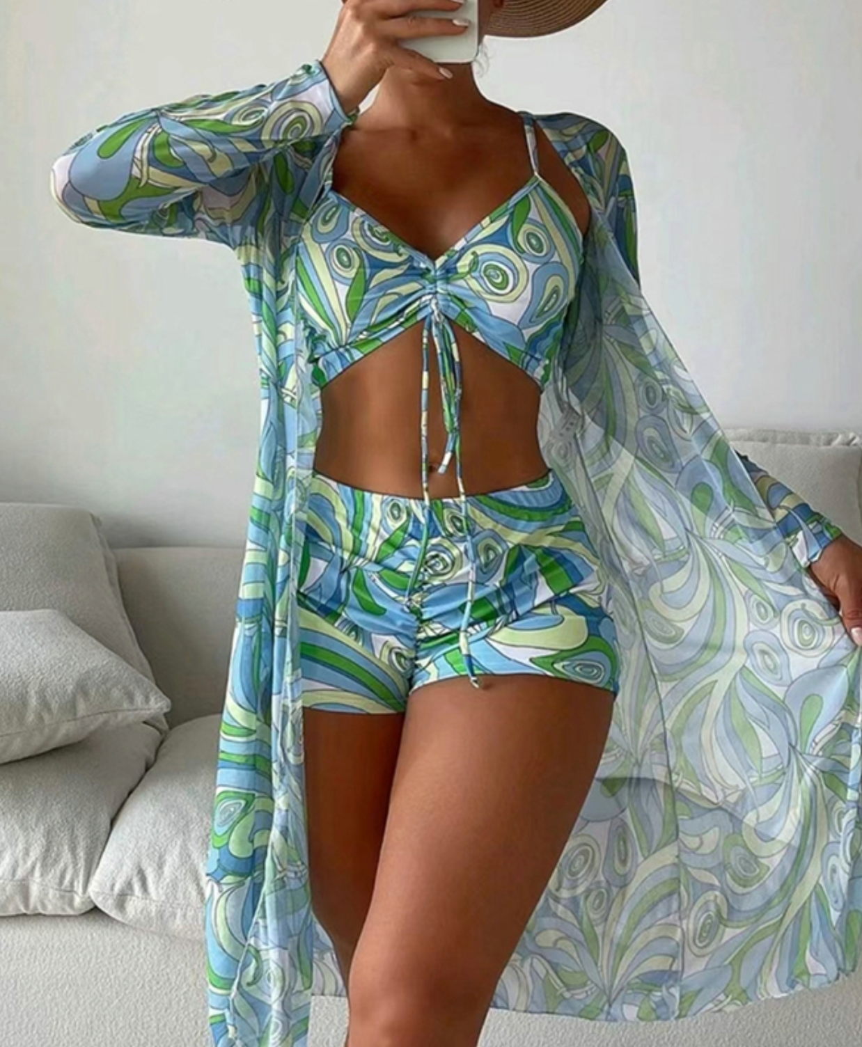 Ana | Conjunto Tres Piezas Estampado Mujer