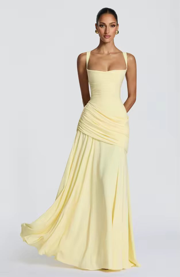 Ana | Vestido Maxi Drapeado Mujer