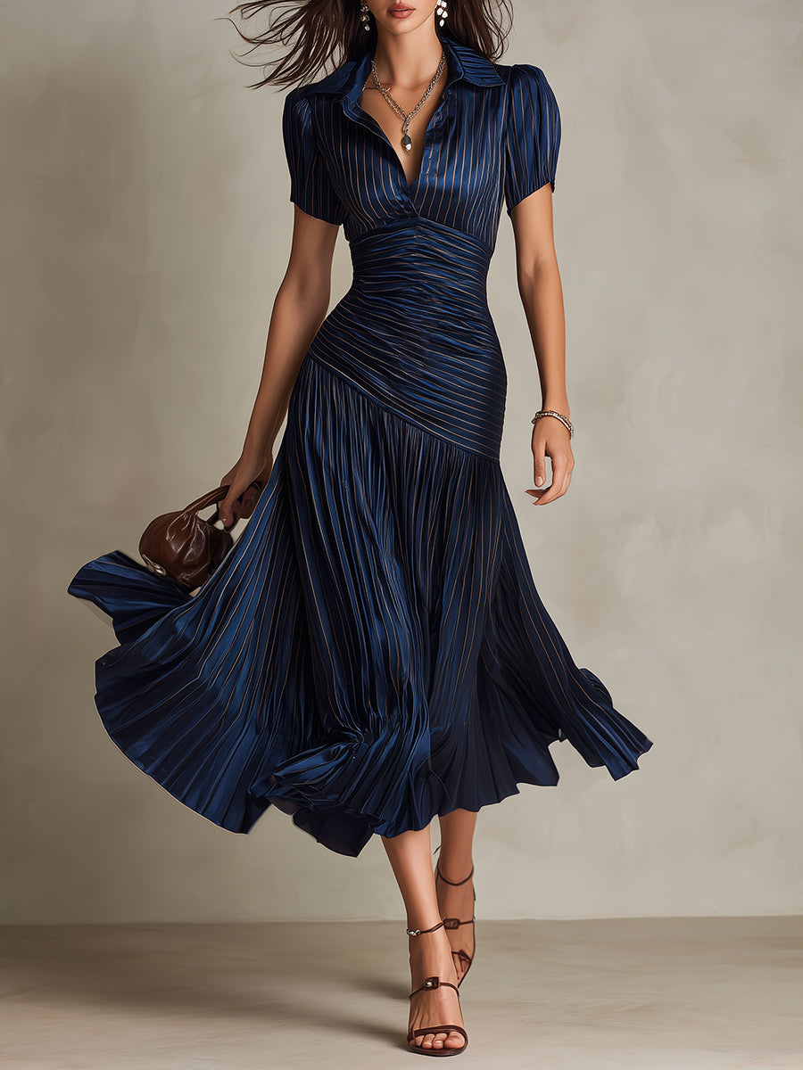 Ana | Vestido Midi Plisado Mujer