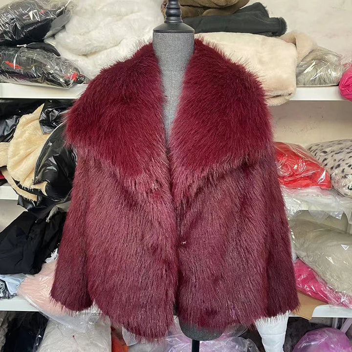 Andrea | Abrigos Mujer Faux Fur Corto Oversized
