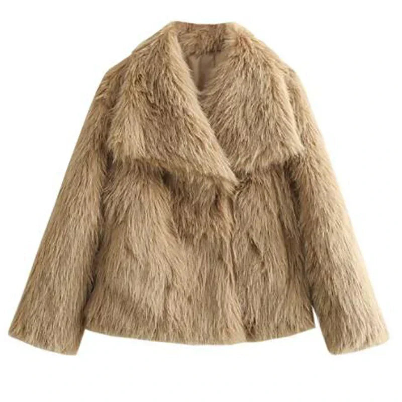 Andrea | Abrigos Mujer Faux Fur Corto Oversized