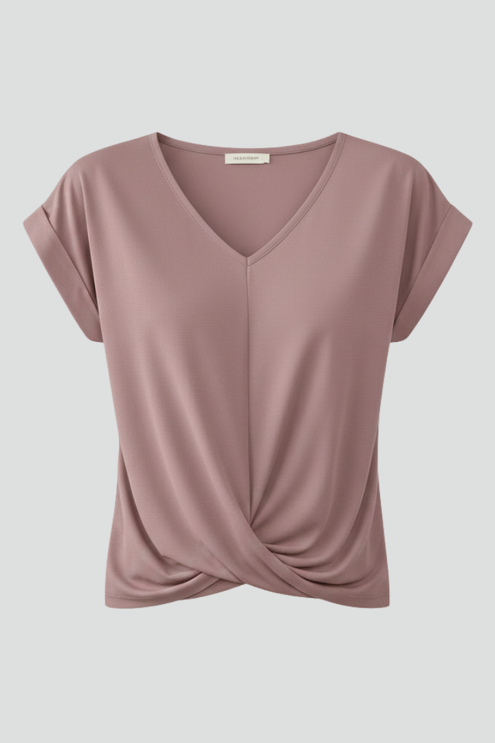 Andrea | Blusa Mujer Cuello V Manga Corta
