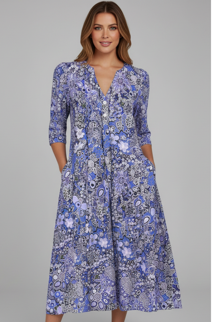 Andrea | Vestido Midi Mujer con Bolsillos