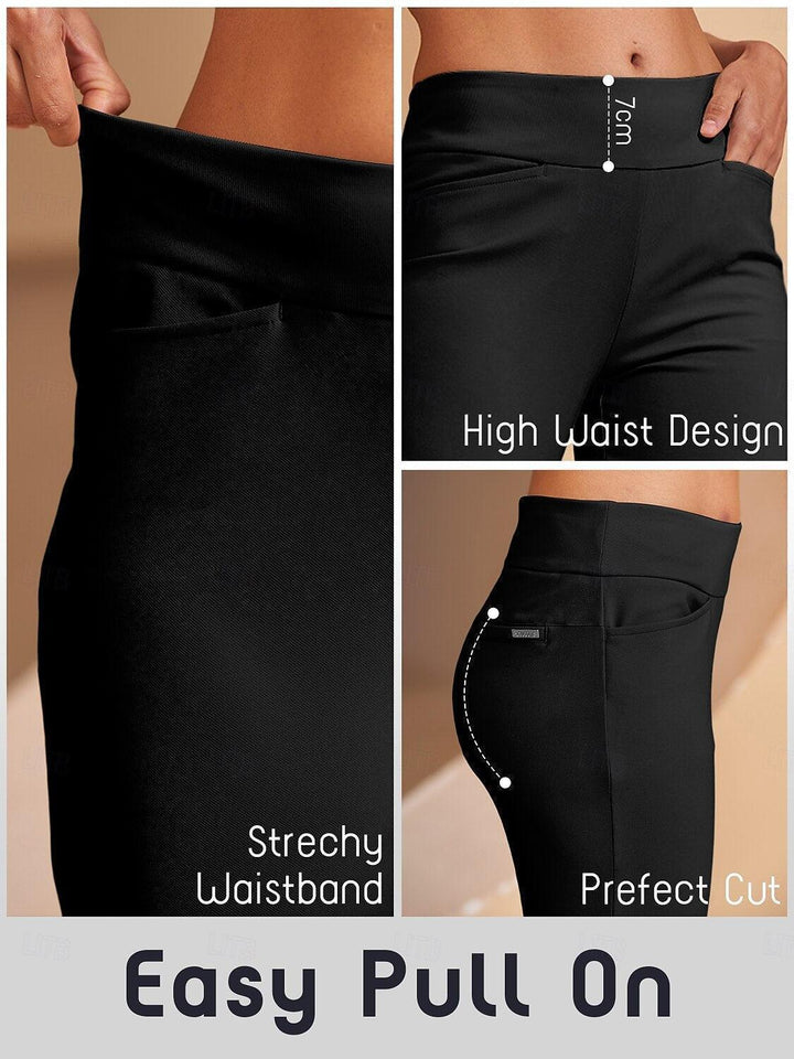 Beatriz | Pantalones Mujer Elástico Recto Bolsillos