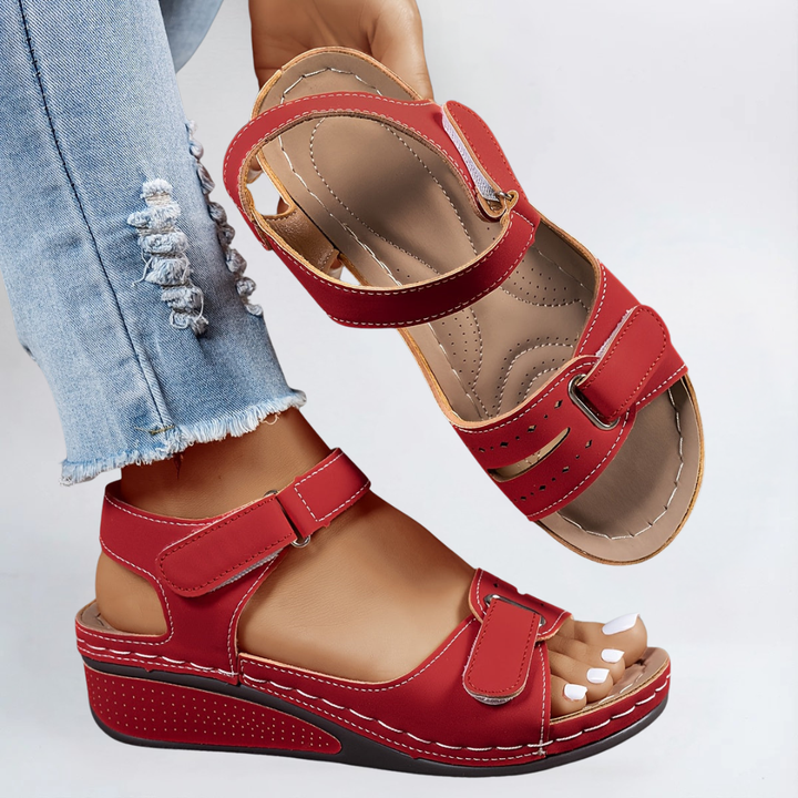 Beatriz | Sandalias Plataforma Mujer Piel Ajustables