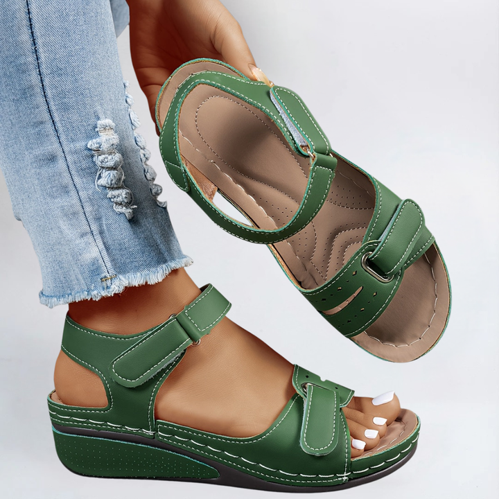 Beatriz | Sandalias Plataforma Mujer Piel Ajustables