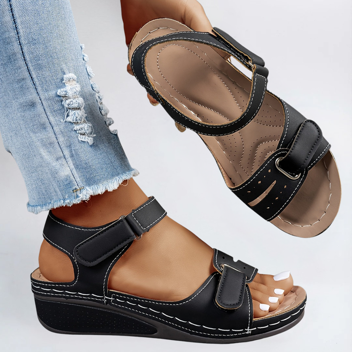 Beatriz | Sandalias Plataforma Mujer Piel Ajustables