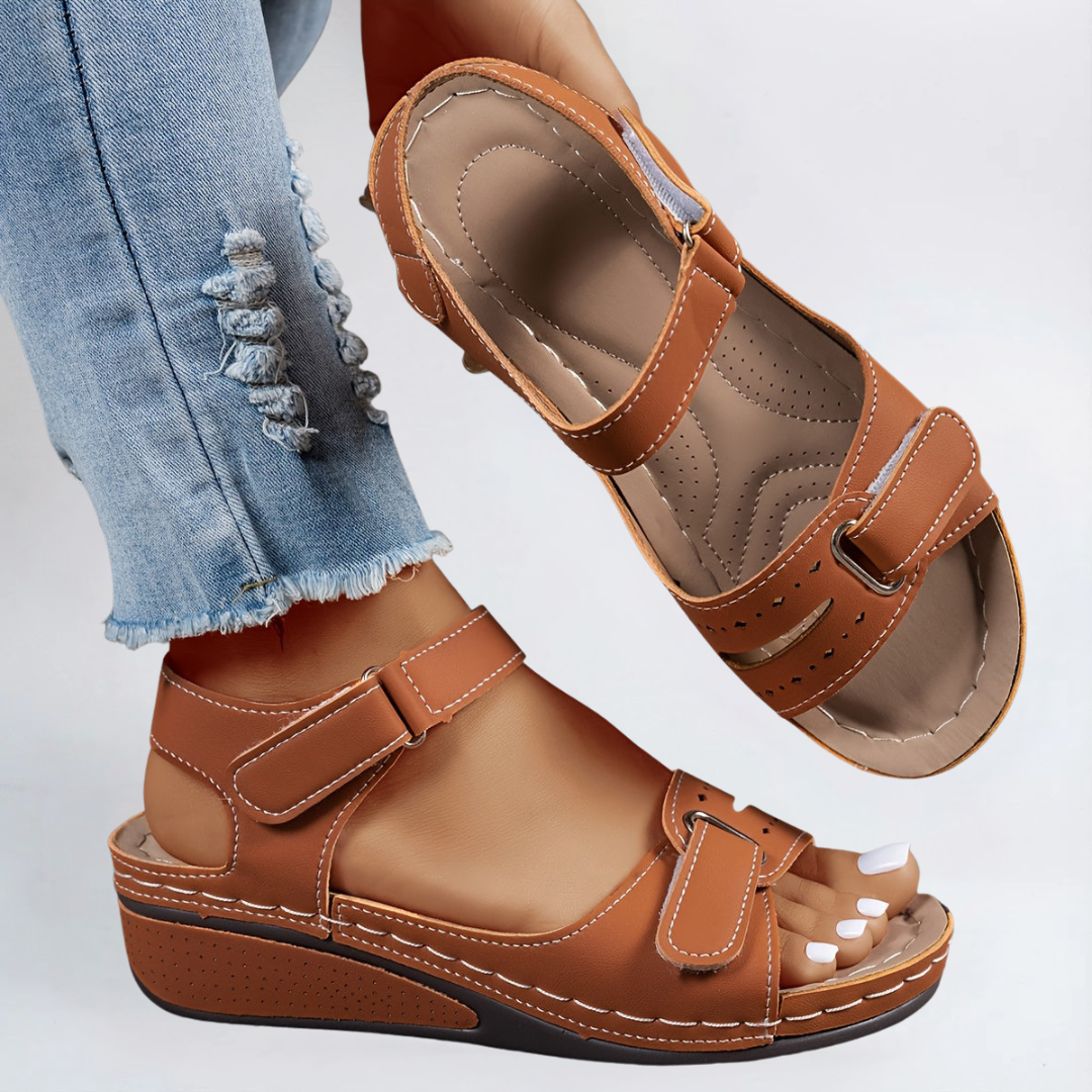 Beatriz | Sandalias Plataforma Mujer Piel Ajustables