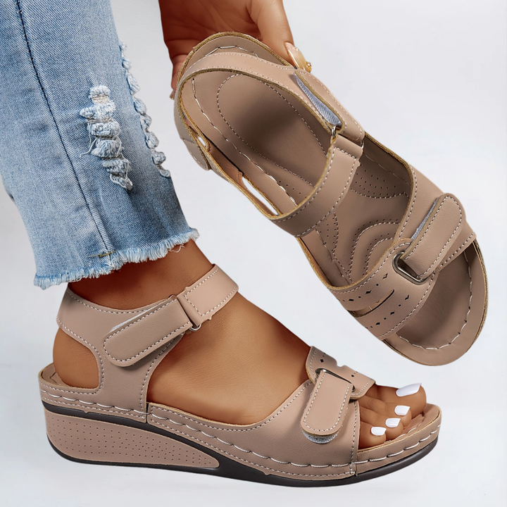 Beatriz | Sandalias Plataforma Mujer Piel Ajustables