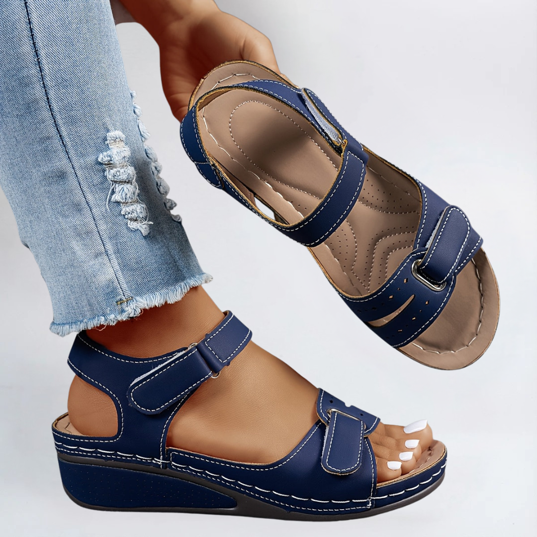 Beatriz | Sandalias Plataforma Mujer Piel Ajustables