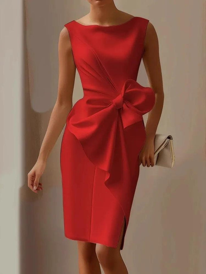 Beatriz | Vestido de Invitada Boda con Lazo Delantero Fruncido